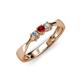 3 - Rylai Ruby and Diamond Three Stone Engagement Ring 