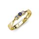 3 - Rylai Blue Sapphire and Diamond Three Stone Engagement Ring 