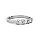 3 - Fiona White Sapphire XOXO Three Stone Engagement Ring 