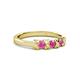 3 - Fiona Pink Sapphire XOXO Three Stone Engagement Ring 