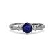 3 - Lucine Signature Three Stone with Side Diamond Engagement Ring 