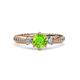 3 - Lucine Signature Three Stone with Side Diamond Engagement Ring 
