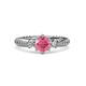 3 - Lucine Signature Three Stone with Side Diamond Engagement Ring 