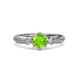 3 - Lucine Signature Three Stone with Side Diamond Engagement Ring 