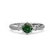 3 - Lucine Signature Three Stone with Side Diamond Engagement Ring 