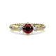3 - Lucine Signature Three Stone with Side Diamond Engagement Ring 
