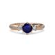 3 - Lucine Signature Three Stone with Side Diamond Engagement Ring 