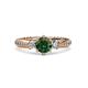 3 - Lucine Signature Three Stone with Side Diamond Engagement Ring 