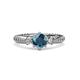 3 - Lucine Signature Three Stone with Side Diamond Engagement Ring 