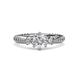 3 - Lucine Signature Three Stone with Side Diamond Engagement Ring 