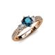 4 - Lucine Signature Three Stone with Side Diamond Engagement Ring 