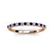 4 - Iskra 1.50 mm Round Blue Sapphire and Diamond 18 Stone Wedding Band 