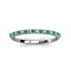 4 - Iskra 1.50 mm Round Emerald and Diamond 18 Stone Wedding Band 