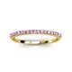 4 - Iskra 1.50 mm Round Pink Sapphire and Diamond 18 Stone Wedding Band 