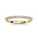 4 - Iskra 1.50 mm Round Pink Tourmaline and Diamond 18 Stone Wedding Band 