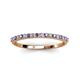 4 - Iskra 1.50 mm Round Iolite and Diamond 18 Stone Wedding Band 