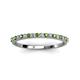 4 - Iskra 1.50 mm Round Green Garnet and Diamond 18 Stone Wedding Band 
