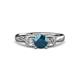 3 - Erela Signature Three Stone with Side Diamond Engagement Ring 