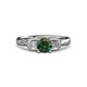 3 - Erela Signature Three Stone with Side Diamond Engagement Ring 