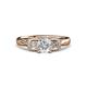 3 - Erela Signature Three Stone with Side Diamond Engagement Ring 
