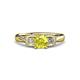 3 - Erela Signature Three Stone with Side Diamond Engagement Ring 