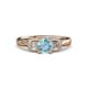3 - Erela Signature Three Stone with Side Diamond Engagement Ring 