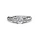 3 - Erela Signature Three Stone with Side Diamond Engagement Ring 