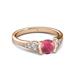 3 - Alana Signature Rhodolite Garnet and Diamond Engagement Ring 