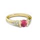 3 - Alana Signature Rhodolite Garnet and Diamond Engagement Ring 