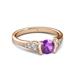 3 - Alana Signature Amethyst and Diamond Engagement Ring 