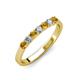 2 - Fiala 2.70 mm Citrine and Diamond 7 Stone Wedding Band 