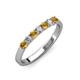 2 - Fiala 2.70 mm Citrine and Diamond 7 Stone Wedding Band 