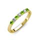 2 - Fiala 2.70 mm Peridot and Diamond 7 Stone Wedding Band 