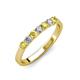 2 - Fiala 2.70 mm Yellow Sapphire and Diamond 7 Stone Wedding Band 
