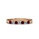 3 - Fiala 2.70 mm Ruby and Diamond 7 Stone Wedding Band 
