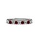 3 - Fiala 2.70 mm Ruby and Diamond 7 Stone Wedding Band 
