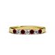 3 - Fiala 2.70 mm Ruby and Diamond 7 Stone Wedding Band 