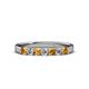 3 - Fiala 2.70 mm Citrine and Diamond 7 Stone Wedding Band 