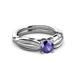 3 - Kayla Signature Iolite and Diamond Solitaire Plus Engagement Ring 