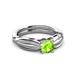3 - Kayla Signature Peridot and Diamond Solitaire Plus Engagement Ring 