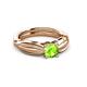 3 - Kayla Signature Peridot and Diamond Solitaire Plus Engagement Ring 