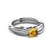 3 - Kayla Signature Citrine and Diamond Solitaire Plus Engagement Ring 