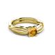 3 - Kayla Signature Citrine and Diamond Solitaire Plus Engagement Ring 