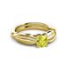 3 - Kayla Signature Yellow and White Diamond Solitaire Plus Engagement Ring 