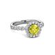 3 - Aelan Signature Yellow and White Diamond Floral Halo Engagement Ring 
