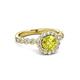 3 - Aelan Signature Yellow and White Diamond Floral Halo Engagement Ring 