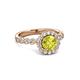 3 - Aelan Signature Yellow and White Diamond Floral Halo Engagement Ring 