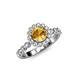 4 - Aelan Signature Citrine and Diamond Floral Halo Engagement Ring 
