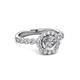 3 - Aelan Signature Diamond Floral Halo Engagement Ring 