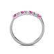 4 - Fiala 2.70 mm Pink Sapphire and Diamond 7 Stone Wedding Band 